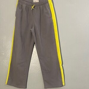 Gray Kids Bottoms with Yellow Stripe